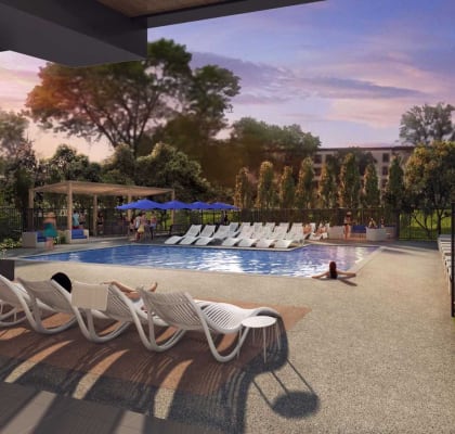 an artist's impression of the pool area.