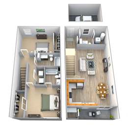 2 Bedroom Townhome Detached Garage