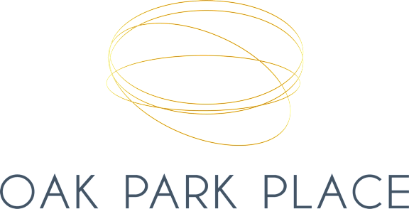 A logo with the text "OAK PARK PLACE" below it.