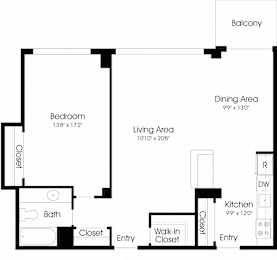1 bed 1 bath J at Seminary Towers, Alexandria, 22304