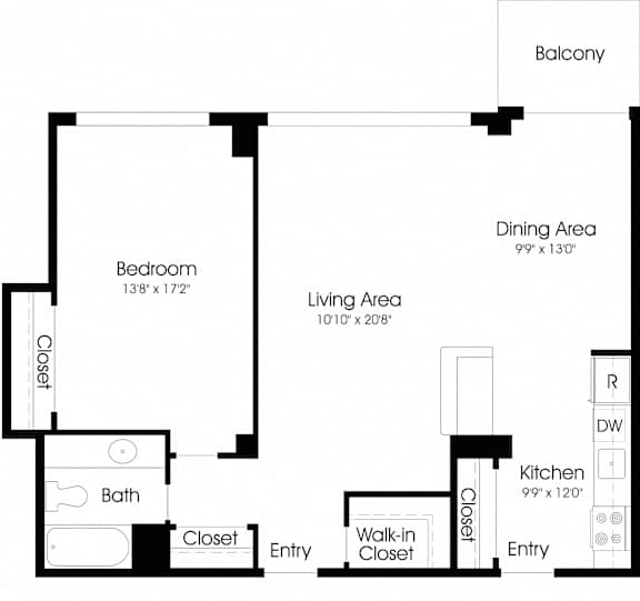 1 bed 1 bath J at Seminary Towers, Alexandria, 22304