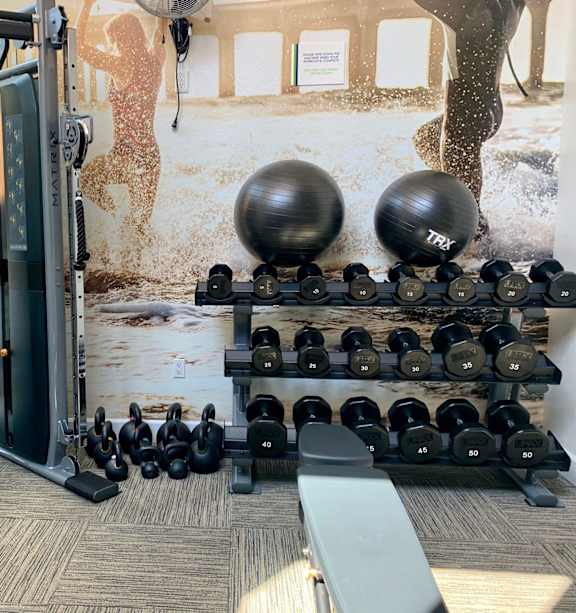 Gym at Pacific Bay Club Apartments, San Diego California
