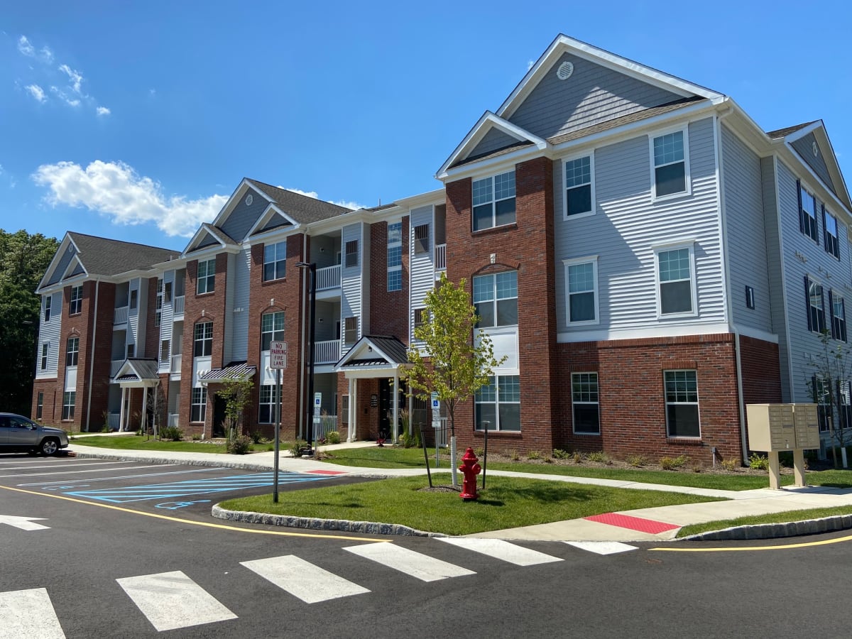 Wayside Point exterior view with balconies and parking - Ocean Township, NJ