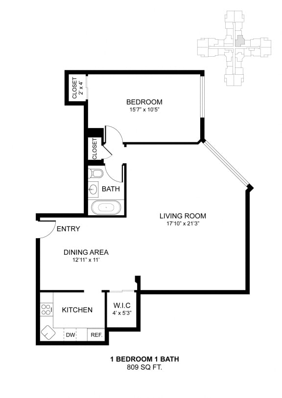 Oak Layout  at Parkview Towers, Collingswood, 08107