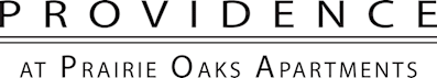 The image shows a sign for Providence at Prairie Oaks Apartments.