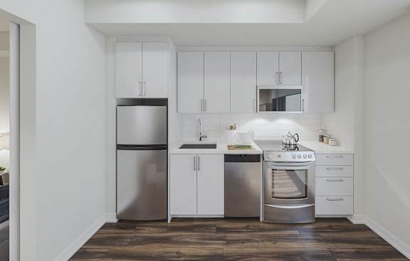 Custom Kitchen with sleek cabinetry