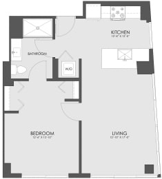 V-02 Floor Plan at Viridian on Sheridan, Illinois