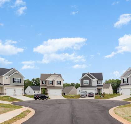 a street with houses on either side