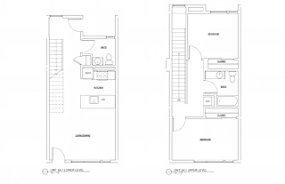 Floor Plan 2 Bed 1.5 Bath Townhome 1146