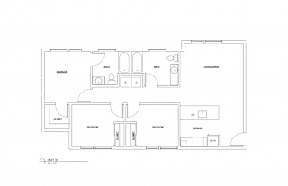 Floor Plan 3 Bed 2 Bath 1132