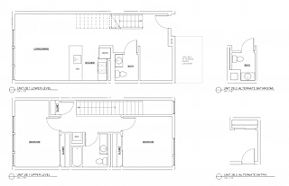 Floor Plan 2 Bed 1.5 Bath Townhome 1256
