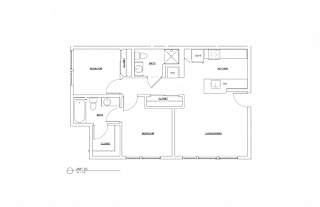 Floor Plan 2 Bed 2 Bath Flat 876