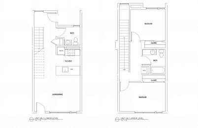 Floor Plan  2 Bed 1.5 Bath Townhome 1086