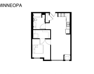 Floor Plan 1 Bedroom