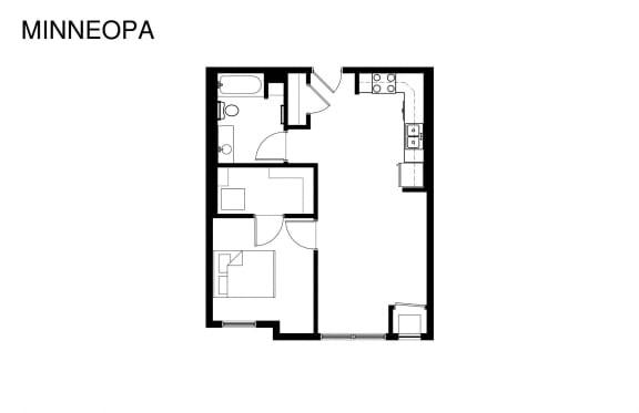 Floor Plan  1 Bedroom