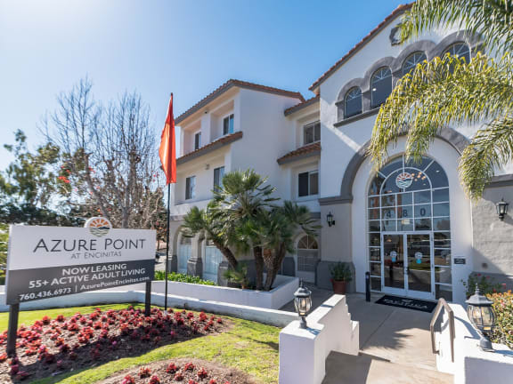 the exterior of the azure point apartment building