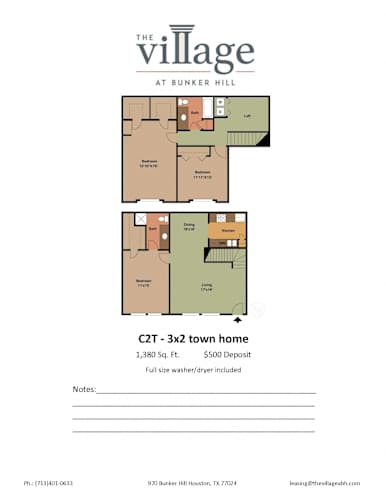 Floor Plan  at The Village At Bunker Hill, Houston, TX