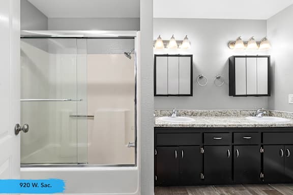 Bathroom interior at OSM Properties Homes & Apartments, Chico, 95926
