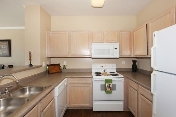Kitchen area at The Clairborne Apartment Homes, Grand Prairie, TX, 75050