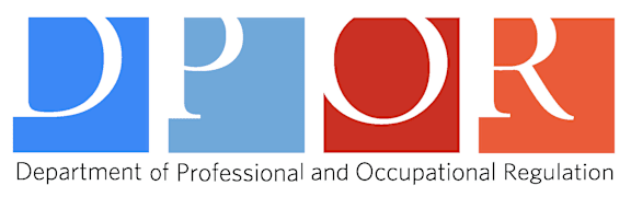 A logo for the Department of Professional and Occupational Regulation.