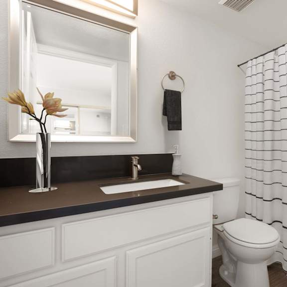 Full Bathroom at NoVa Townhomes, Canoga Park, California
