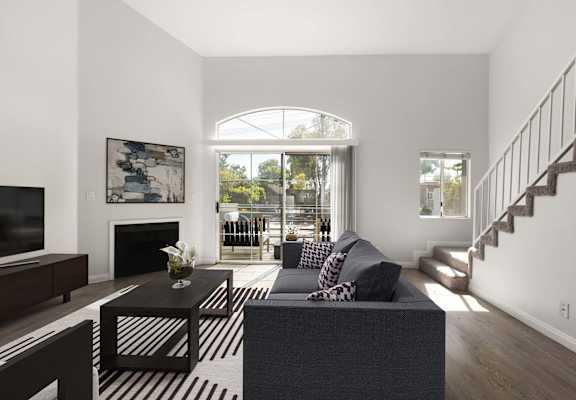 Main Living Room at NoVa Townhomes, Canoga Park, CA, 91304
