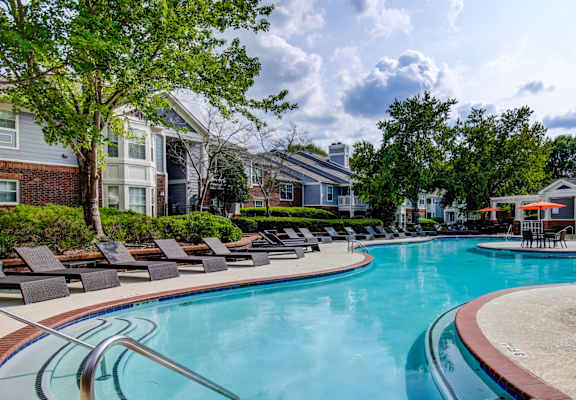 Lake View with a Skyscraper at Wyndchase Aspen Grove Apartments, Franklin, TN