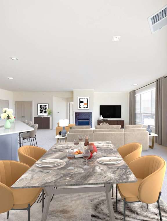 Social Lounge at Poplar Creek Apartments, Brookfield