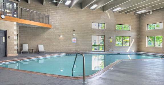an indoor swimming pool