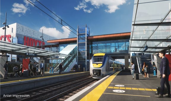 Artist impression Sylvia Park Train station 