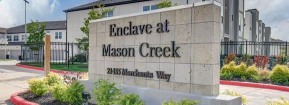 the sign in front of a building