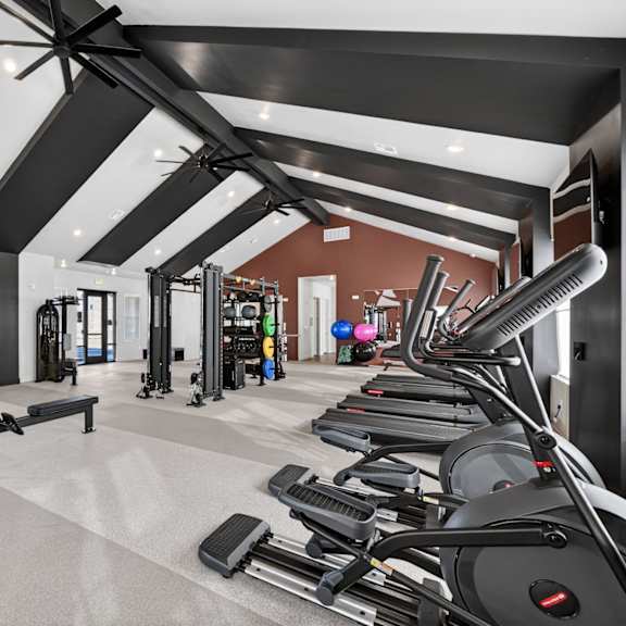 Fitness studio at The Landing at Lemay Apartments, Fort Collins, CO, 80524