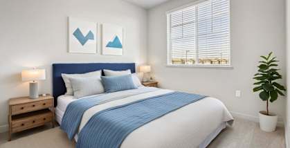 Comfortable Bedroom at Terracina at Winding Creek, California
