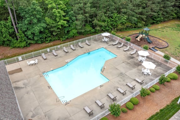 Sparkling Pool at Granville Oaks Apartment Homes, Creedmoor, NC 27522