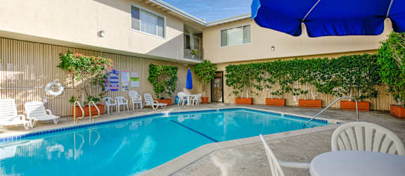 Apartment Building Pool in Sherman Oaks