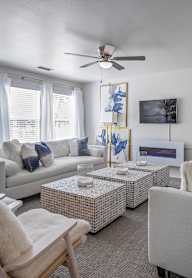 Living Room With TV at Estates at Palm Bay, Fort Walton Beach, 32547