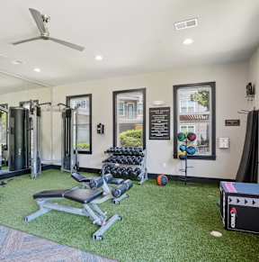 Fitness Center With Updated Equipment at Highline Urban Lofts, Cypress, TX