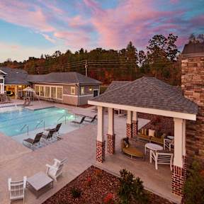 Pool with Lounge Chairs at Ansley at Roberts Lake, Arden, NC, 28704