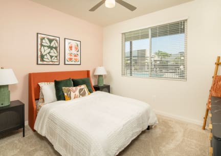 Bedroom at Streamliner 16th Apartments in Phoenix