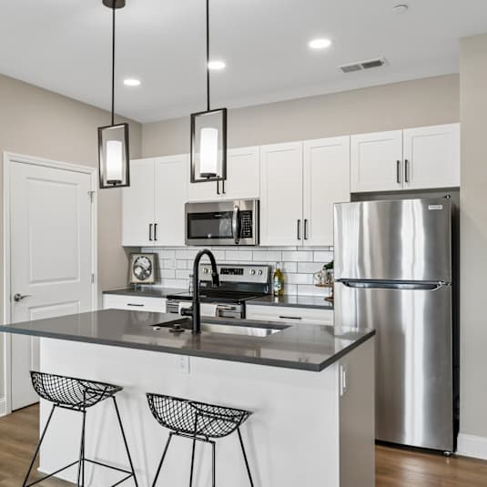 Modern Kitchen with Stainless Steel Appliances