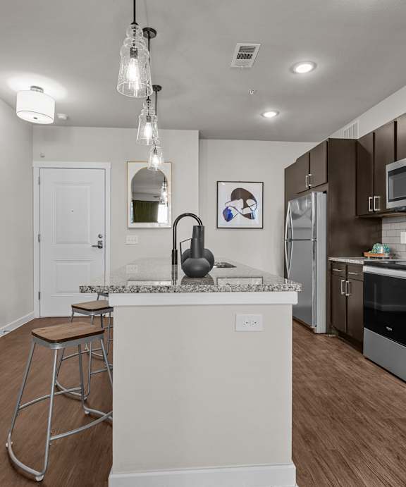 Discovery at the Realm Model Kitchen and Living Room