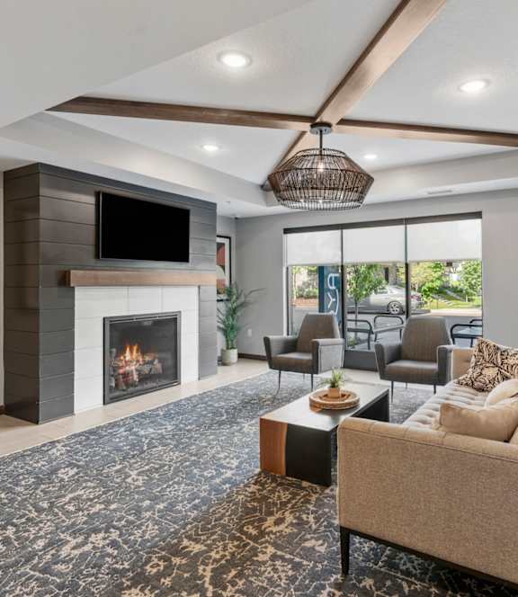 Community Room with Fireplace