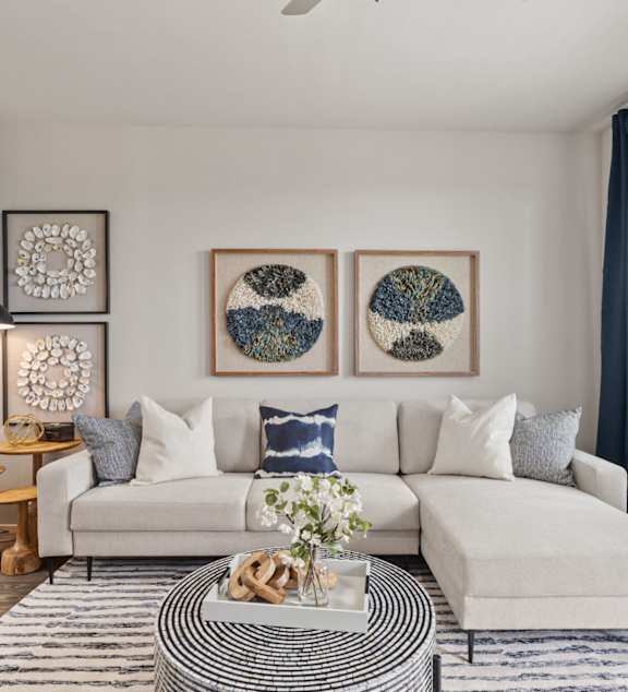 Axis Marketplace Apartments in Kyle, Texas Model Living Room