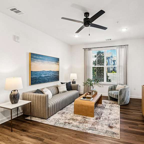 Living room at Velara Luxury Apartments, Ponte Vedra Beach, FL