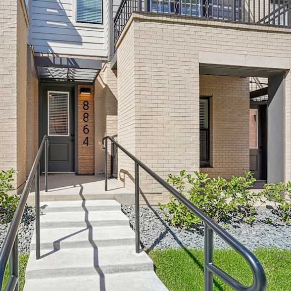 Stairs that lead to the building at Meridian at CityPlace, Woodbury, MN 55125