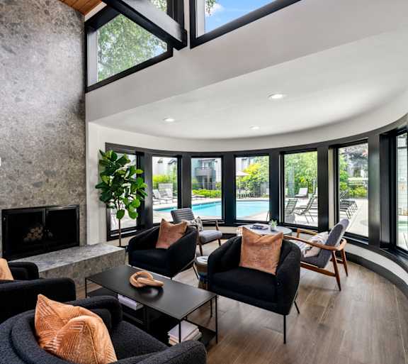 Modern Clubhouse at The Lakes Apartments, Bellevue