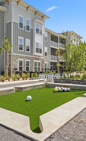 Bocce Ball Court at The Quinn Luxury Apartments, Pensacola, FL