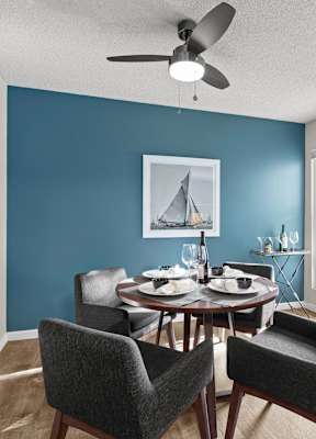 Model Apartment Dining Room at Central Park East, Washington