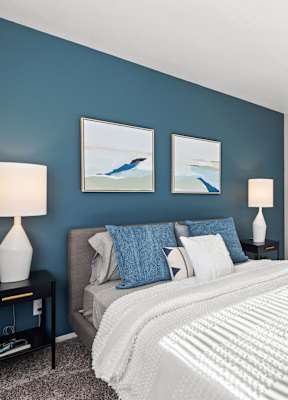Model Apartment Bedroom at Central Park East, Bellevue, 98007
