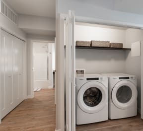Washer and dryer at The Expo Apartments, Billings, Montana